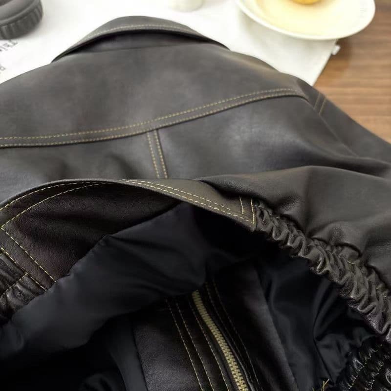 Children's Boys' Fashion Leather Jacket Top