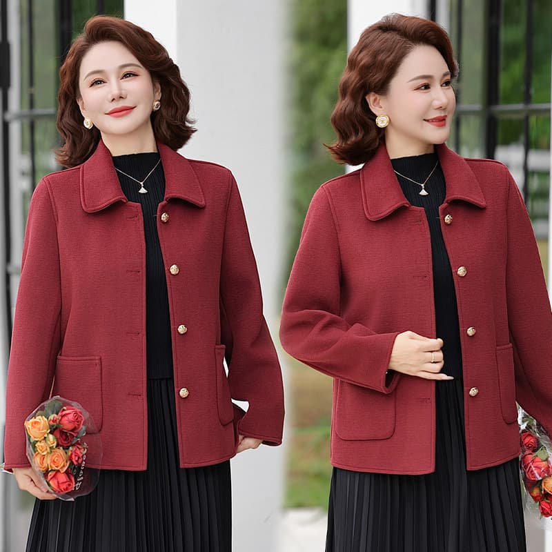 Women's Short Coat Double-faced Wool Coat