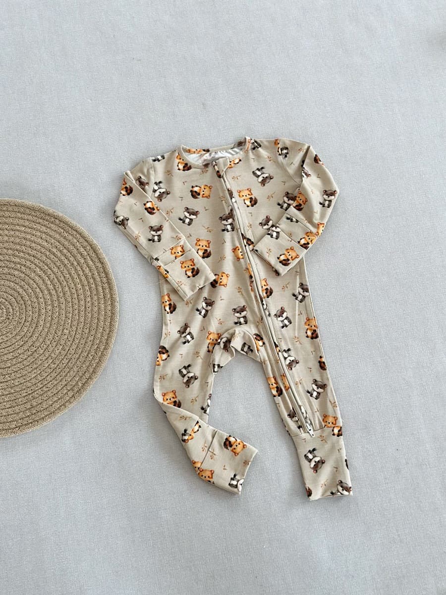 Bamboo Fiber Onesie European And American Style For Infants And Toddlers