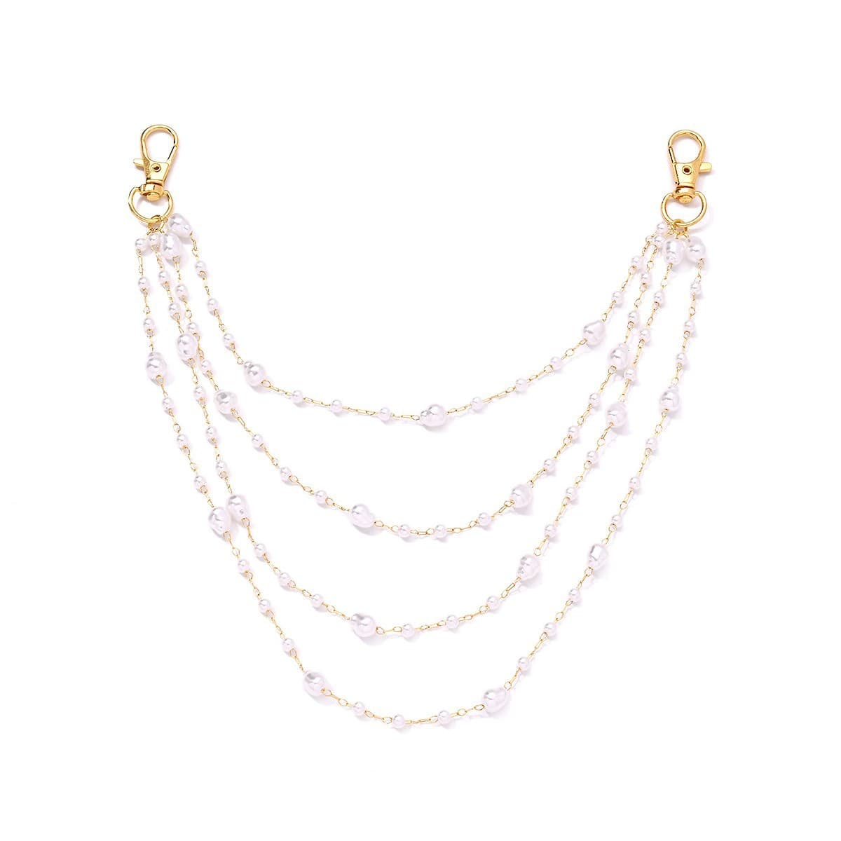 Multi Layer Pearl Tassel Body Chain Bridal Wedding Accessory For Lingerie Strap Decoration And Shoulder Jewelry