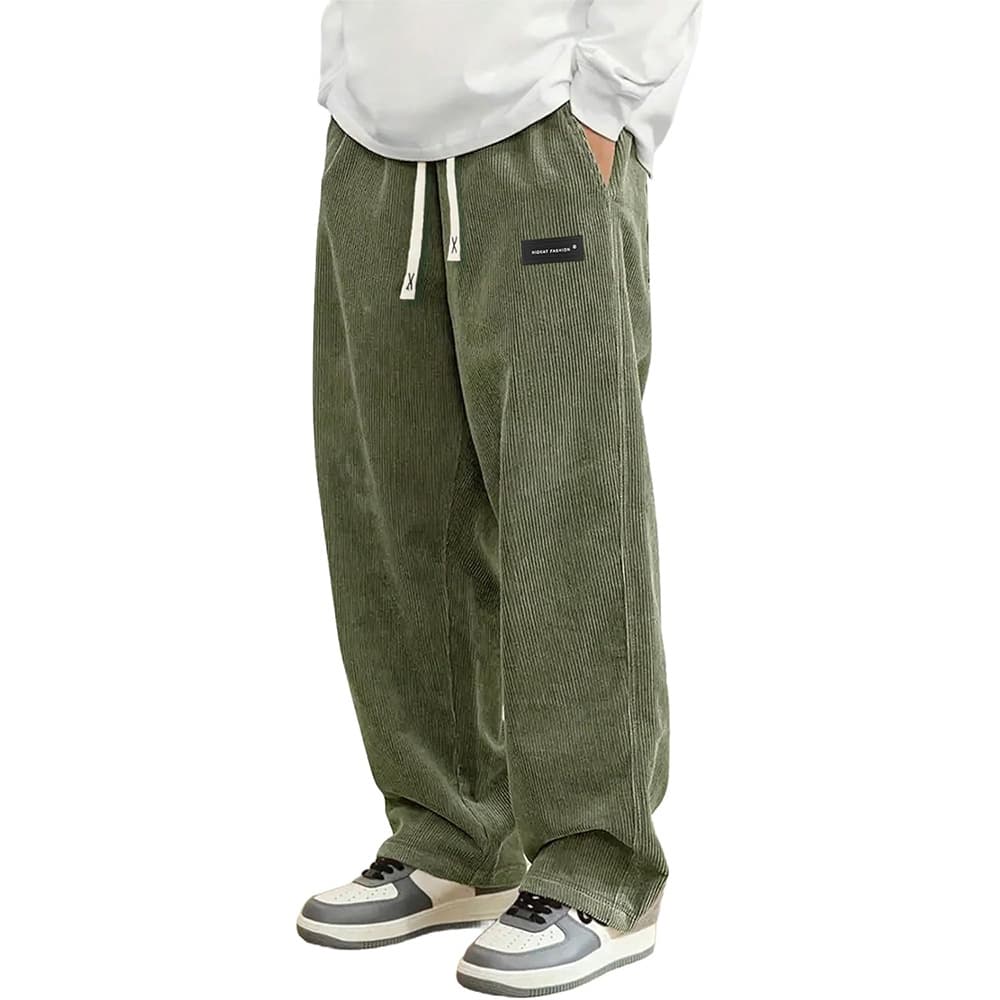 Men Loose-Fit Drawstring Pocket Trousers