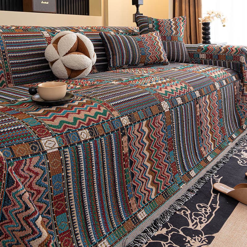 New Sofa Towel Full Cover Cloth Ins Retro One Piece