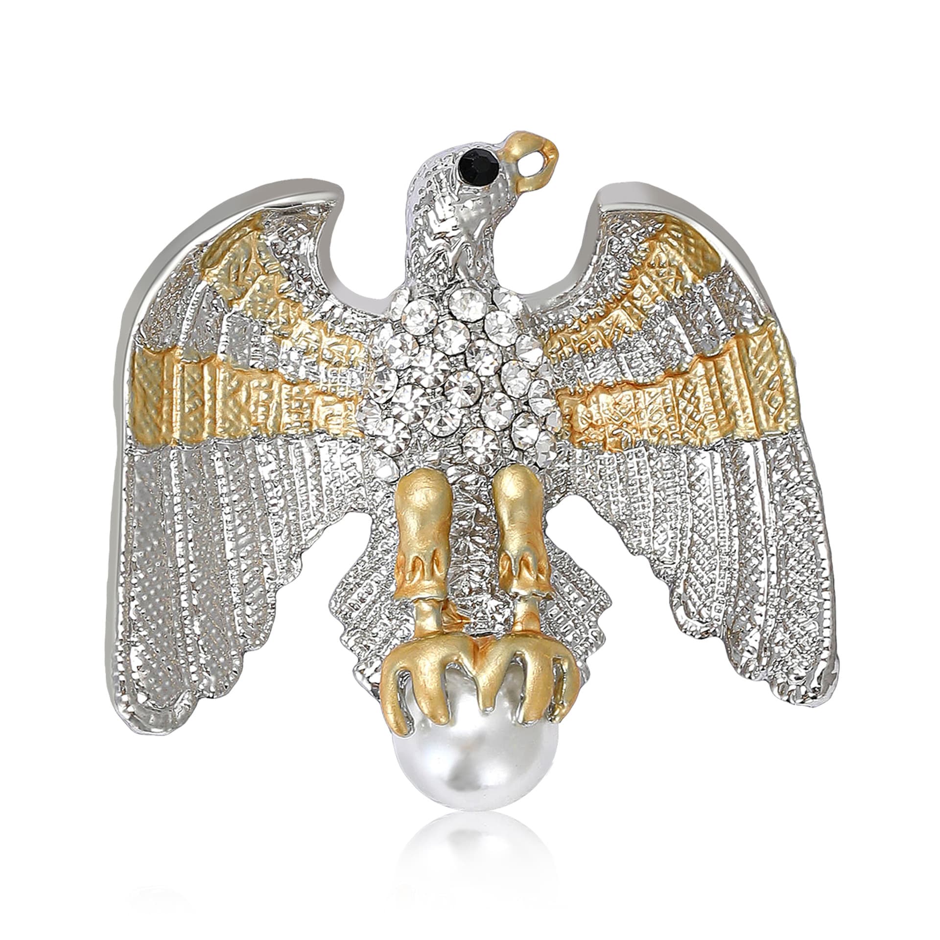 Fashion Alloy Rhinestone Eagle Brooch