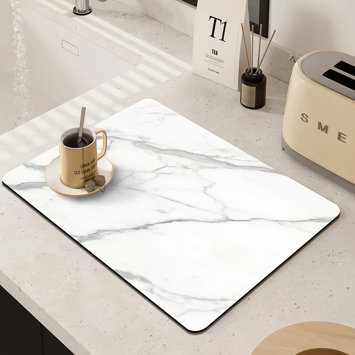 Diatomite Kitchen Drying Mat Absorbent Countertop Pad For Marble Tables Heat Resistant Insulation Coaster For Home Use