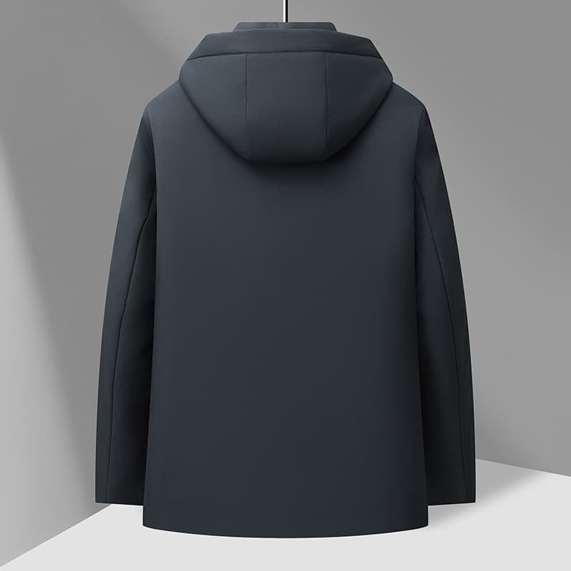Mens Winter Thickened Hooded Cotton-Padded Coat