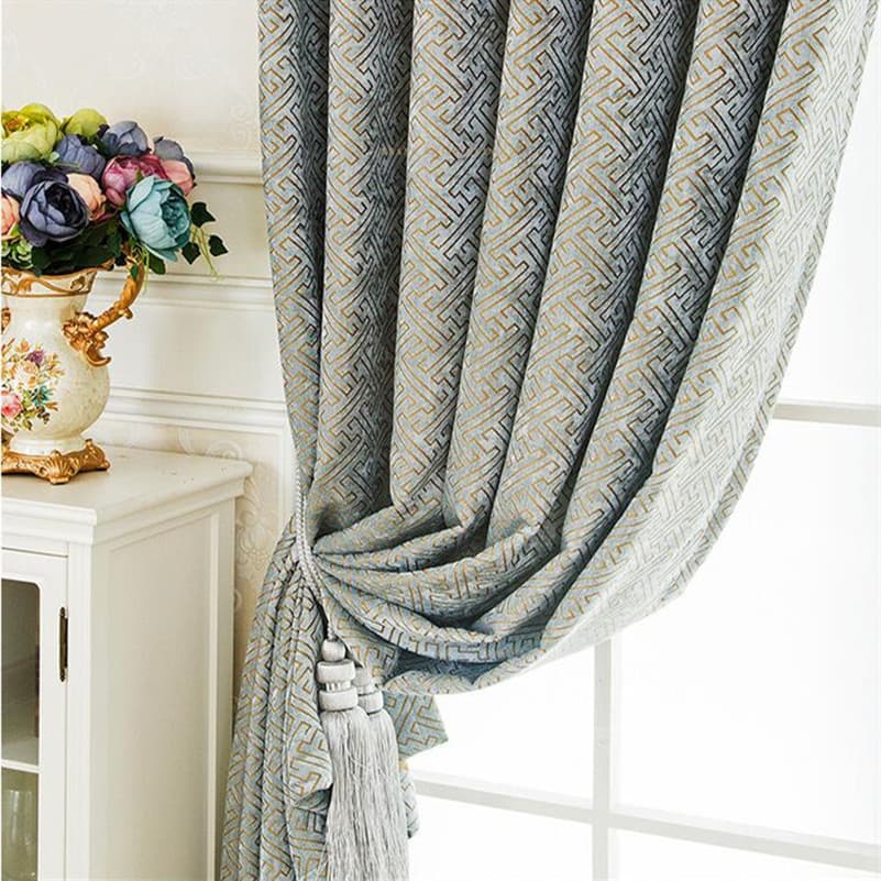 Chenille Jacquard Blackout Curtain Light Luxury Style