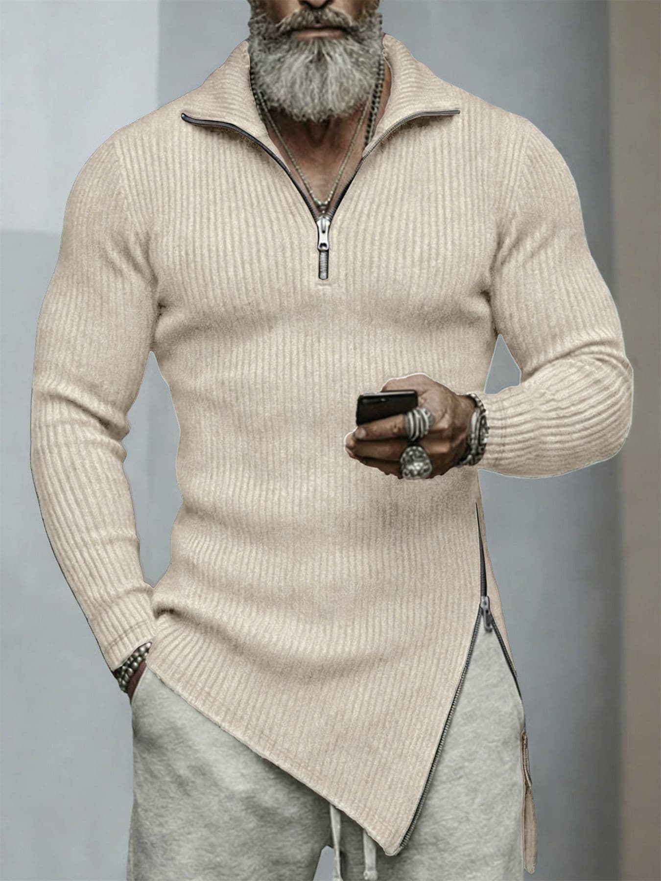 Men's Long-sleeve Stretchy Sweat-wicking Fitted