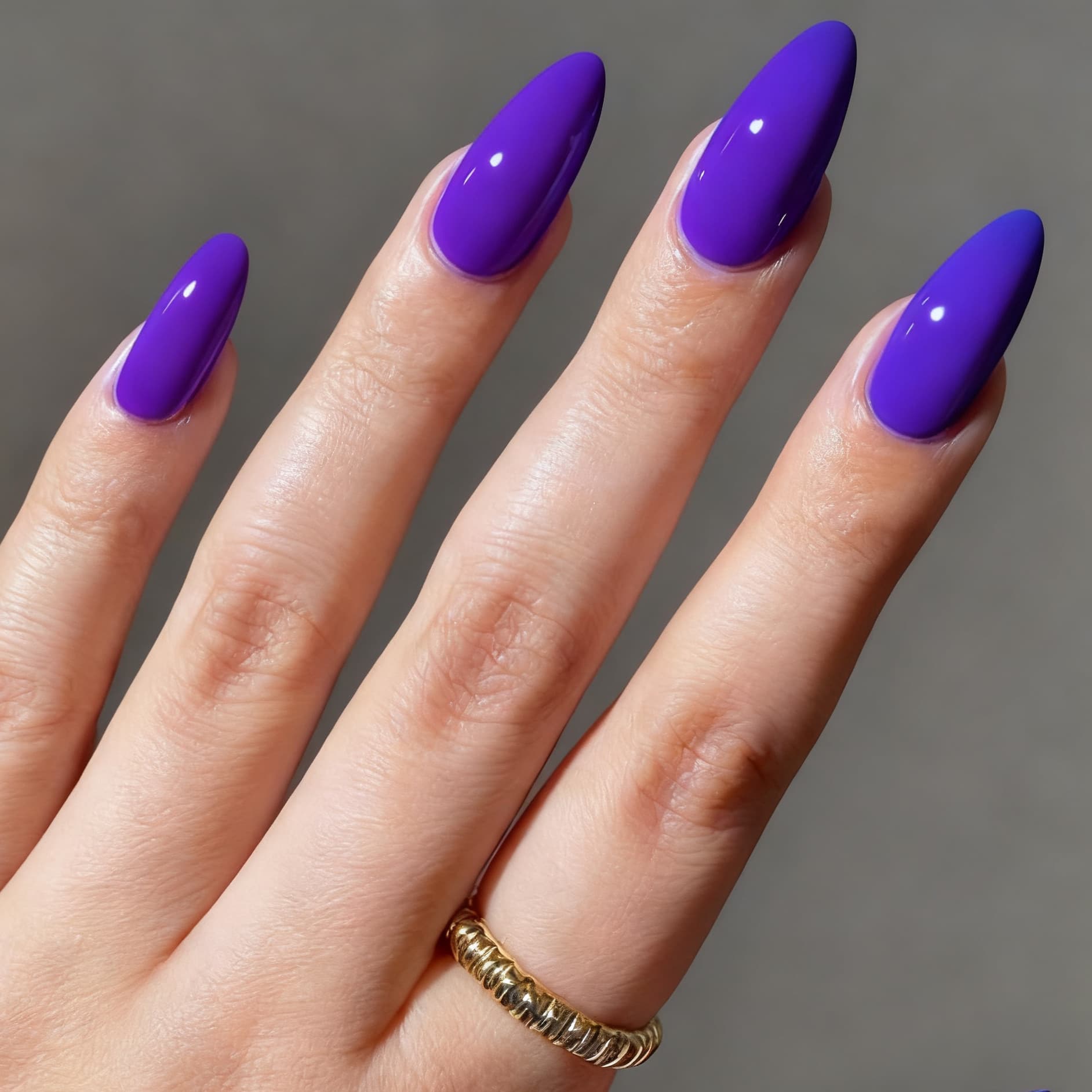 Nail Art Solid Color Series Solid Color Long Almond-Shape Press On Nails