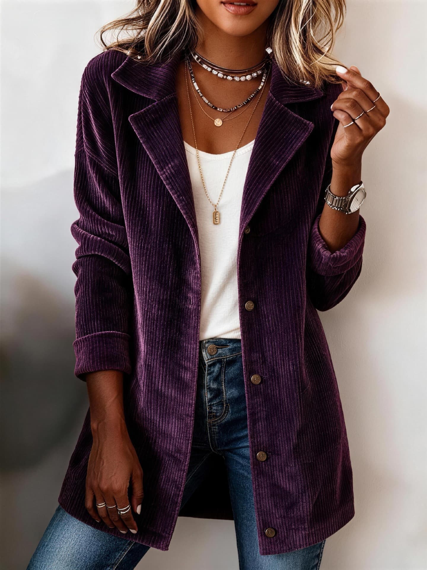 Womens Fashionable Casual TopCoat