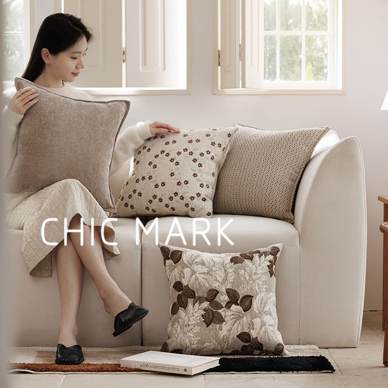 Simple Versatile Jacquard-woven Throw Pillow Square Back Cushion