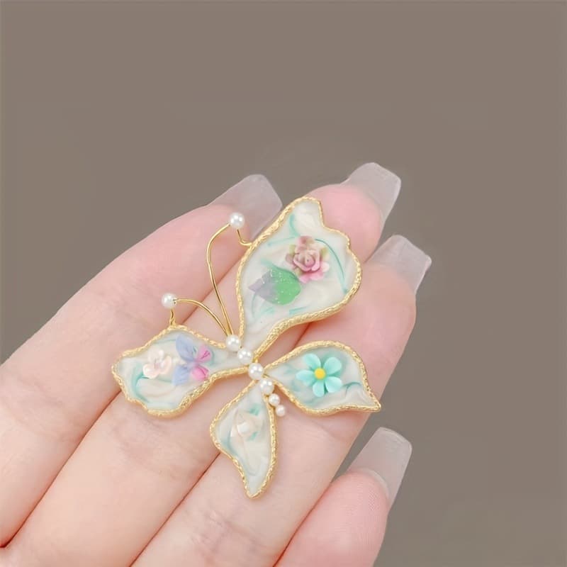Enamel Butterfly All-Match Brooch For Women