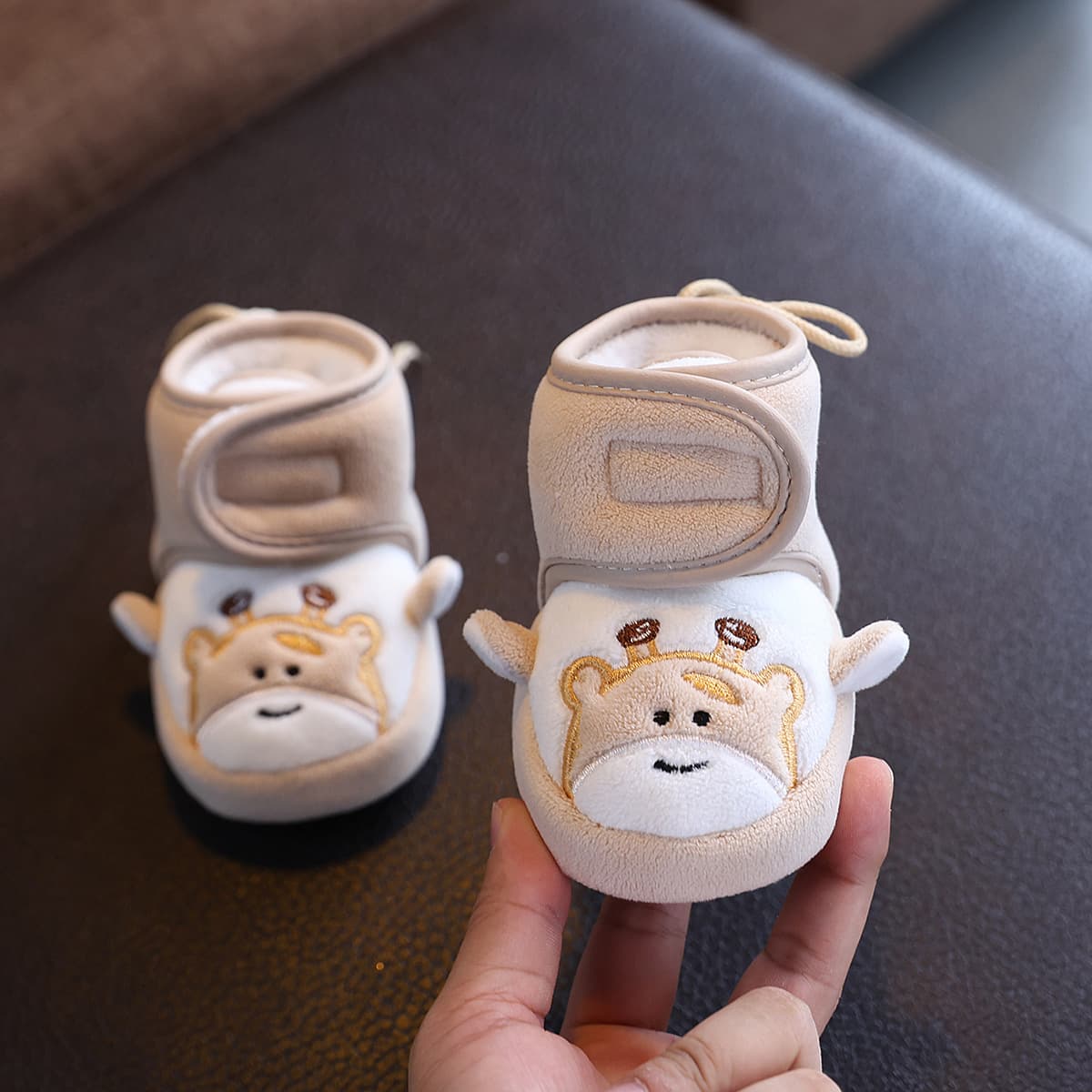 Baby Winter Cotton Shoes With Fleece Lining, Thick And Warm For Outdoor Wear