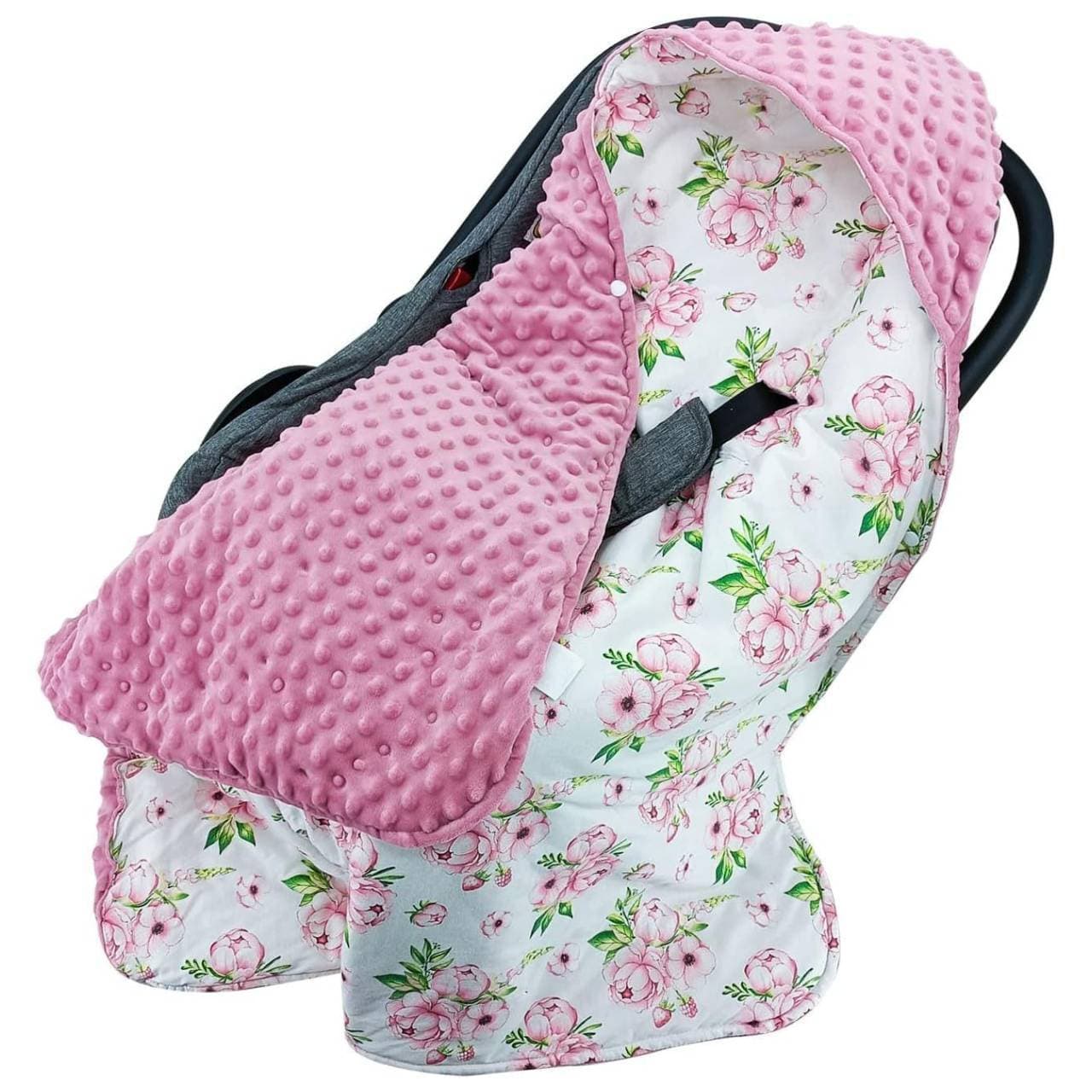 Hooded Swaddle Blanket Multi-Functional Baby Bassinet Cover Double-Sided Newborn Flannel Swaddle Wrap