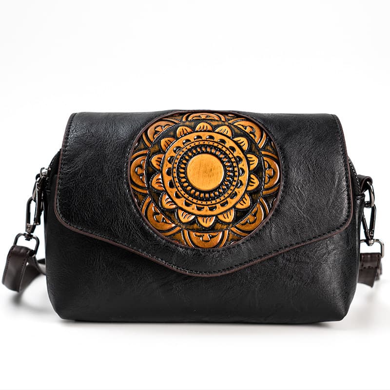 Small Crossbody Shoulder Bag Vintage Embossed Phone Pouch