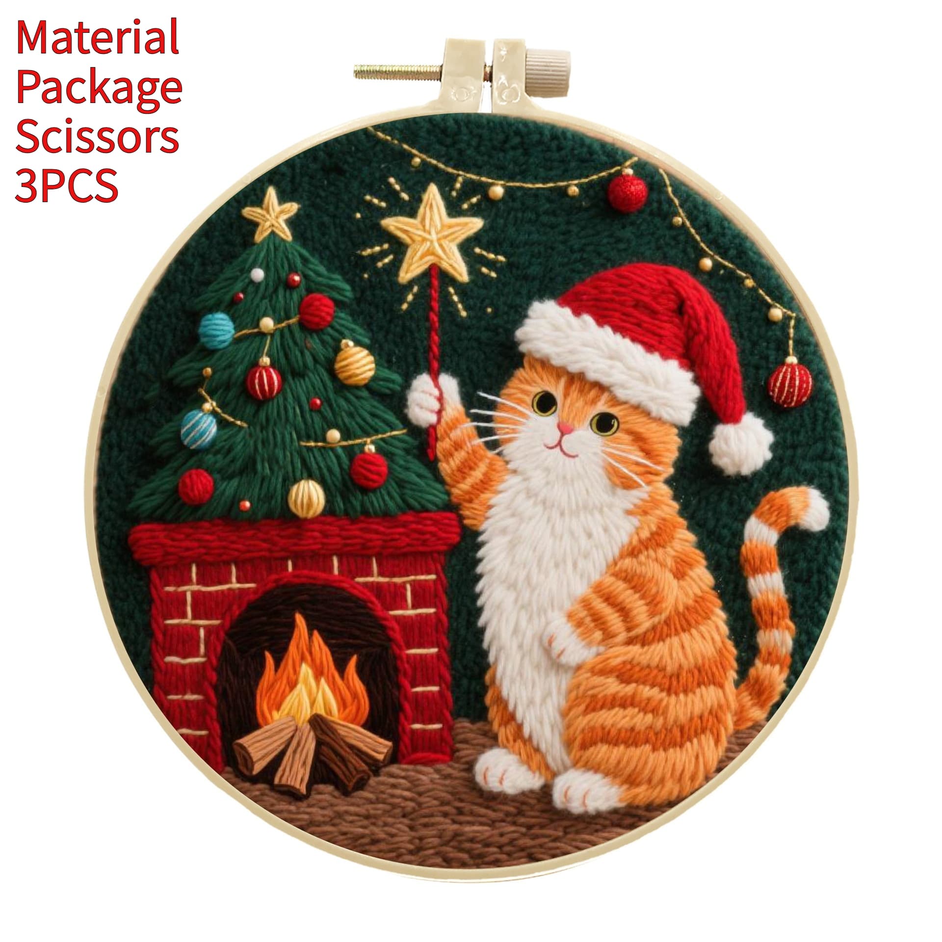 Cat Handmade Embroidery Diy Material Package