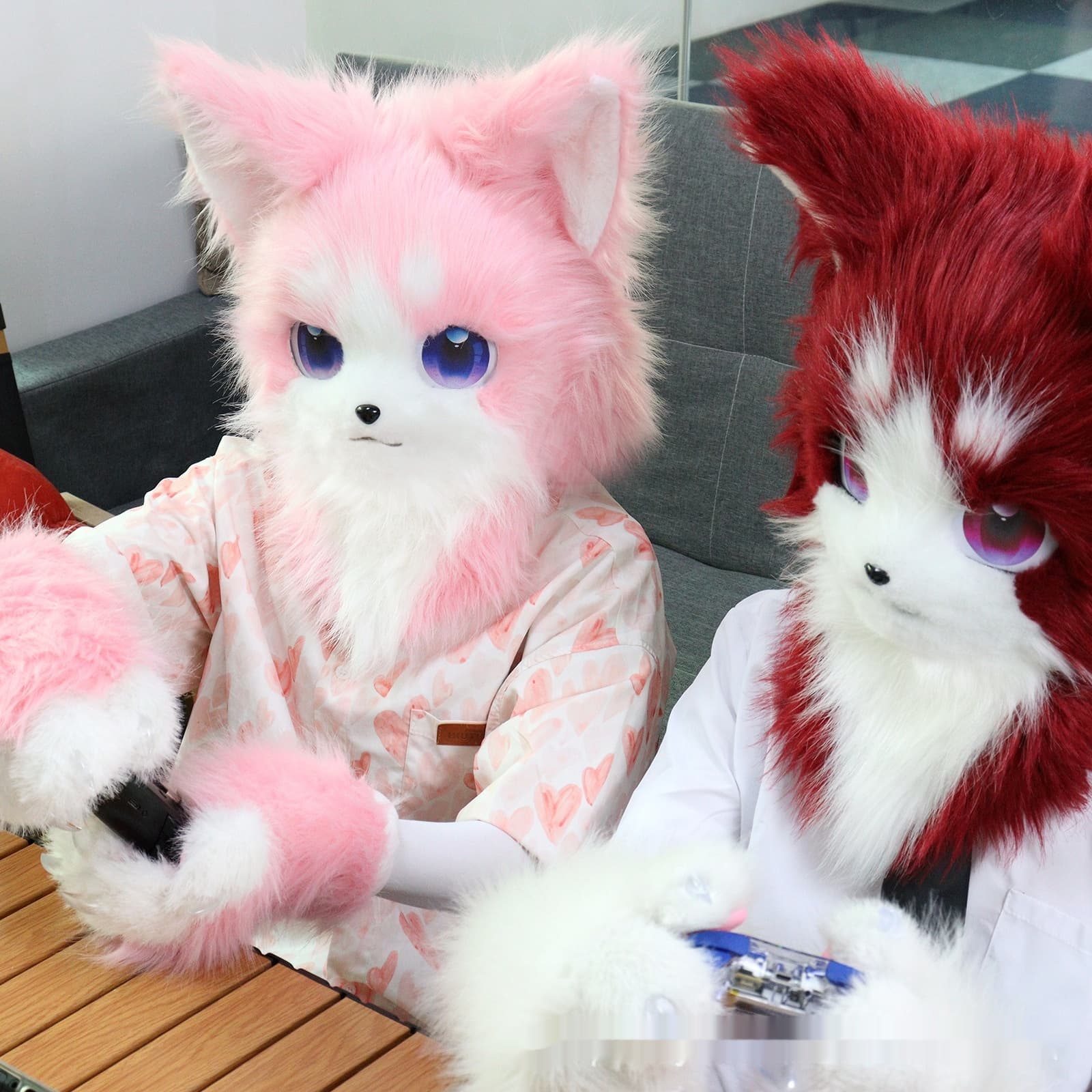 Halloween Animal Costumes With Wearable Animal Heads Ready-made