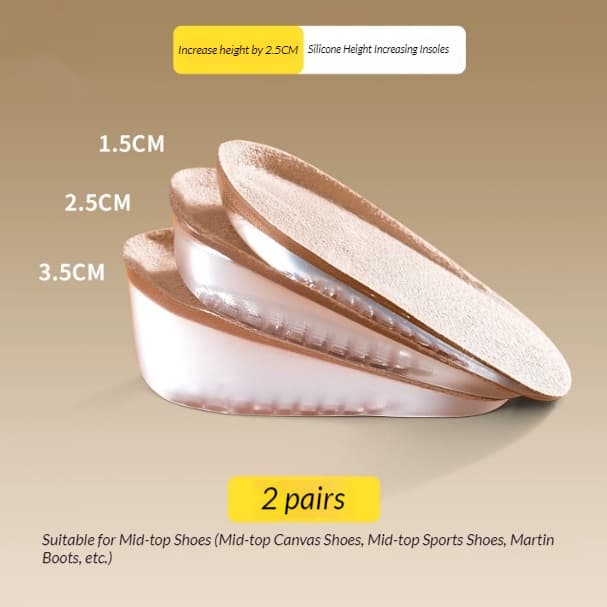 Womens Height-Enhancing Insoles Arch Support Reduce Foot Fatigue Height-Increasing Insoles