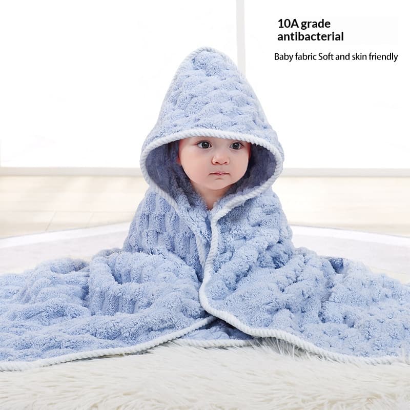 Children's Cartoon Hooded Bathrobe Blanket