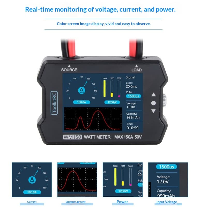 ToolkitRC WM150 Power Meter 50V 150A