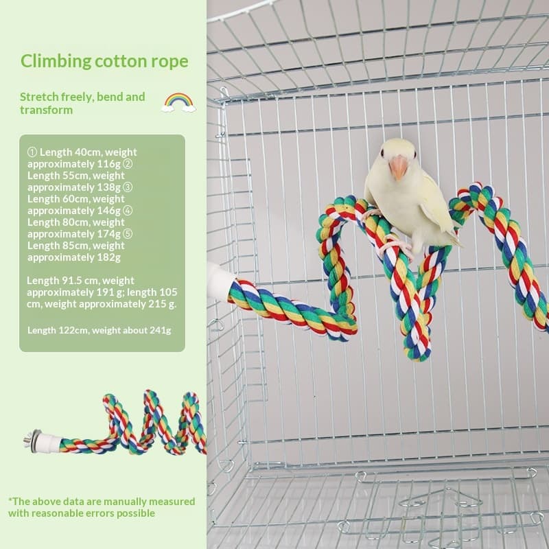 Cotton Climbing Ropes For Small Medium, And Large Parrots