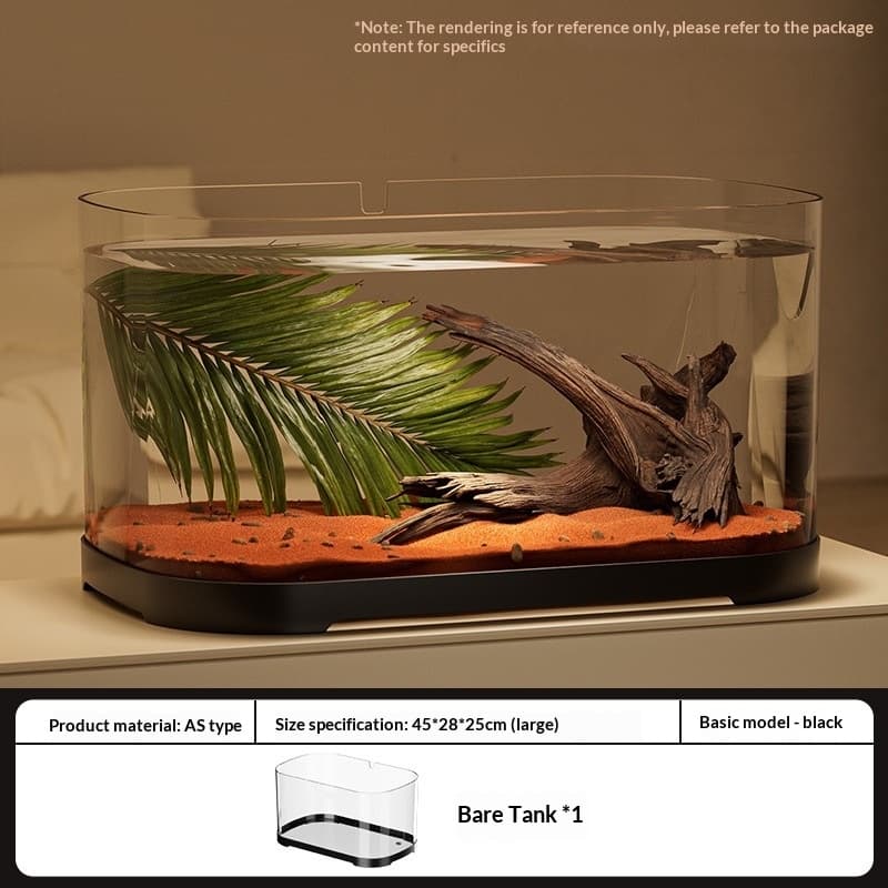 Transparent Plastic Fish Tank Aquarium Terrarium Decoration Office Ornamental Tank Pet Supplies