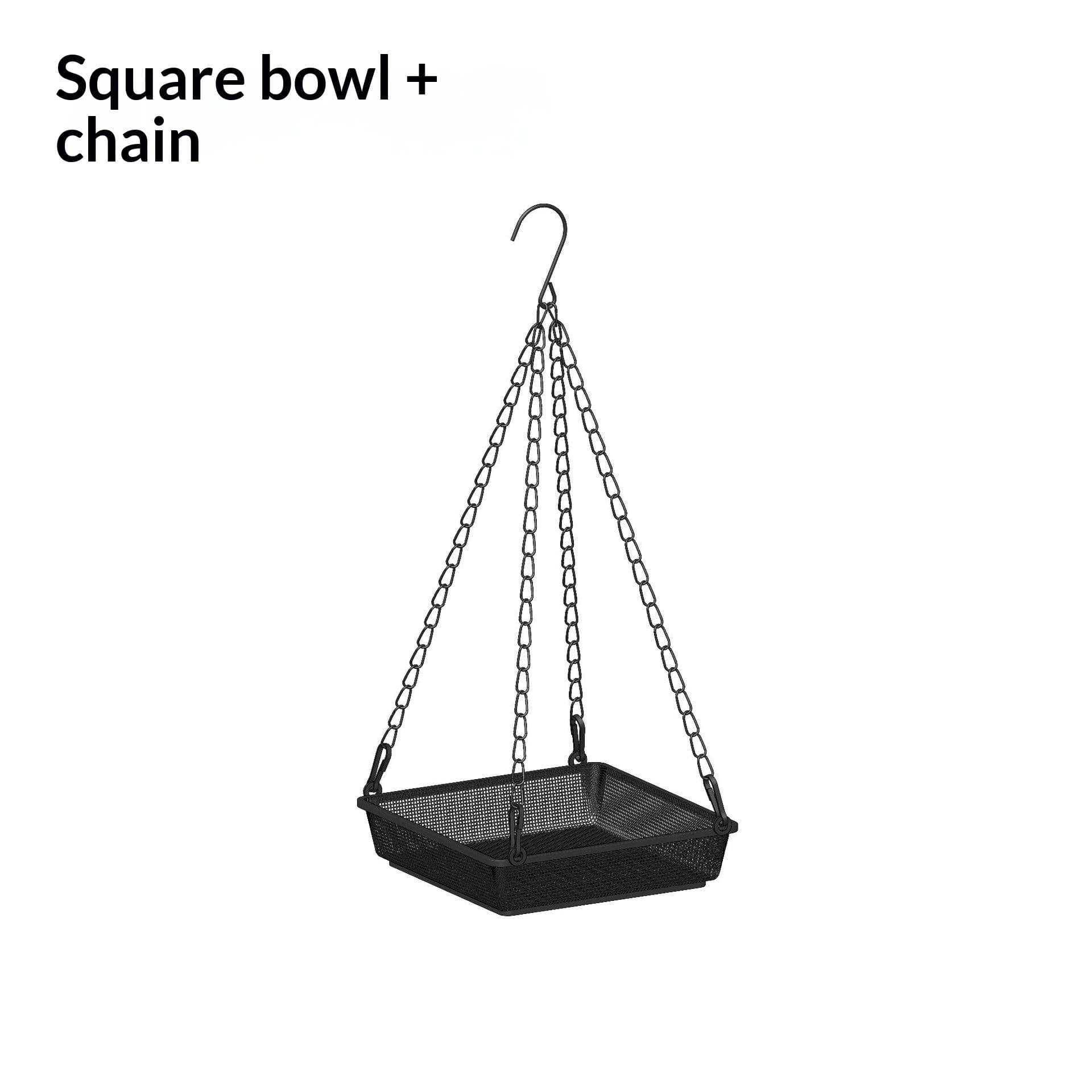Hanging Bird Feeder Wrought Iron Round Tray Feeder