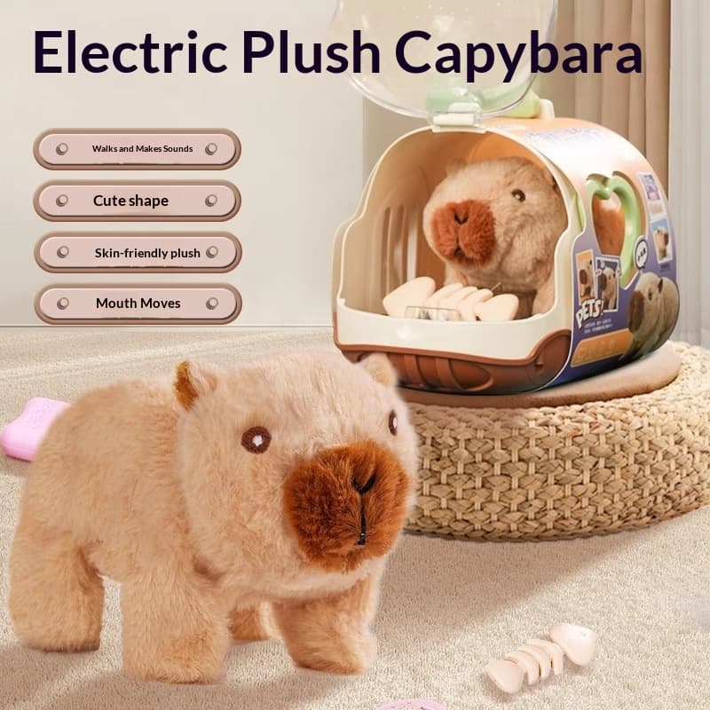 Childrens Electric Capybara Doll Toy Walking And Talking Plush Toy