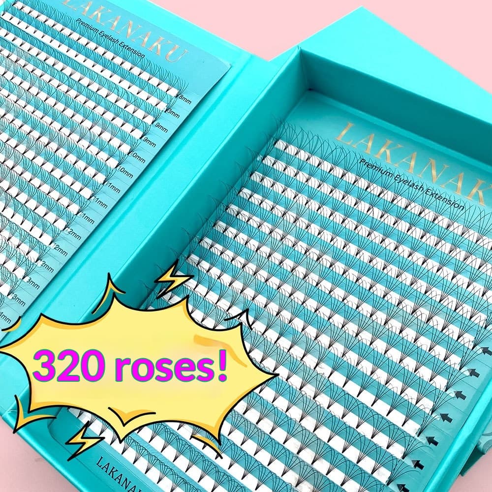 Base Glue, Short Stems 16-row False Eyelashes Swallowtail Ends