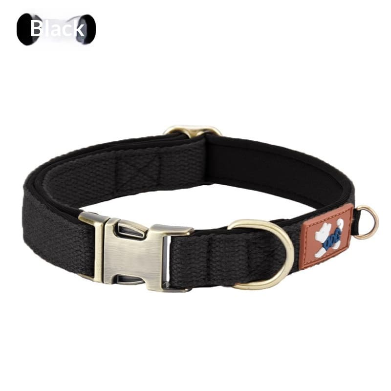 Dog Collar Webbing With Space Cotton Lining Adjustable Neck Strap