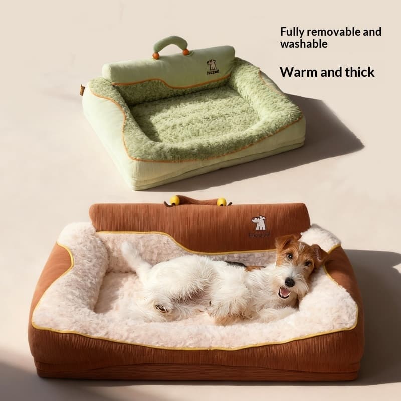 Four-sided Detachable And Washable Dog Bed For Fall And Winter