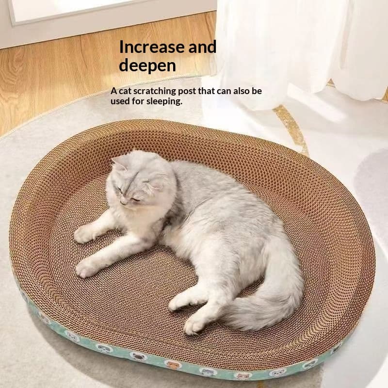 Cat Scratch Post And Cat Bed Extra-large All-in-one For Big Cats Non-slip And Durable