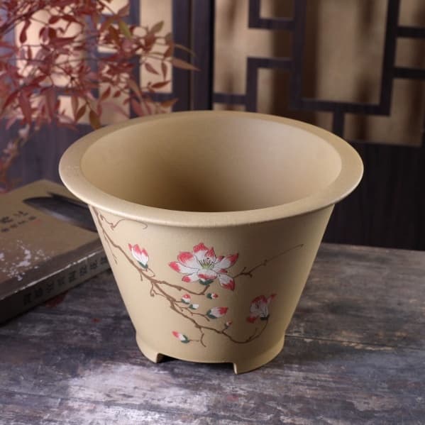 Zisha Flower Pot Desktop Chinese-style Ornament