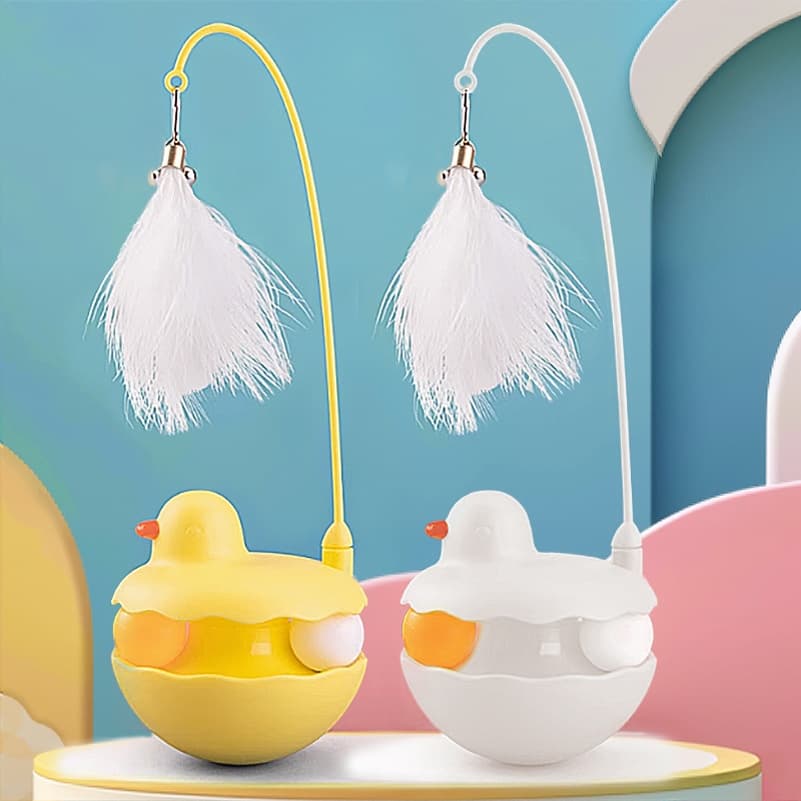 Tumbler Cat Toy A Self-amusing Boredom-busting Gadget Feathered Kitten Accessory