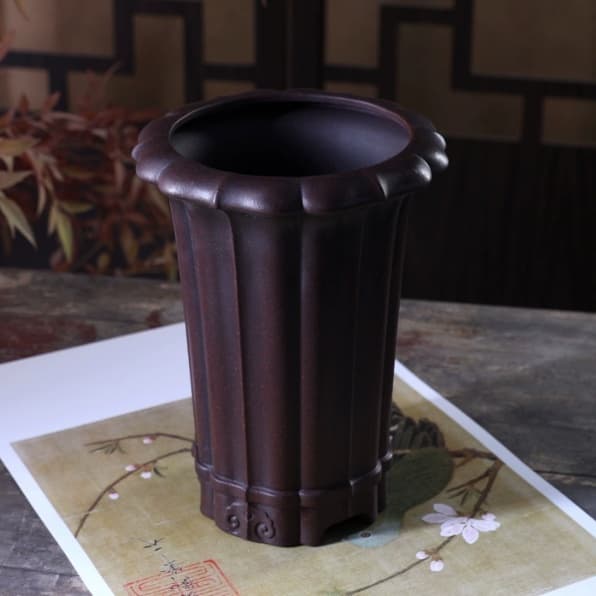 Zisha Flower Pot Desktop Chinese-style Ornament