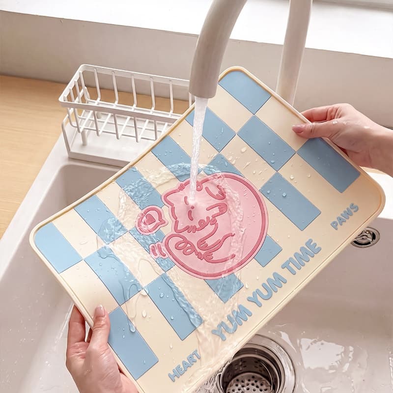 Pet Placemat Silicone Mat Non-slip Waterproof Stain-resistant