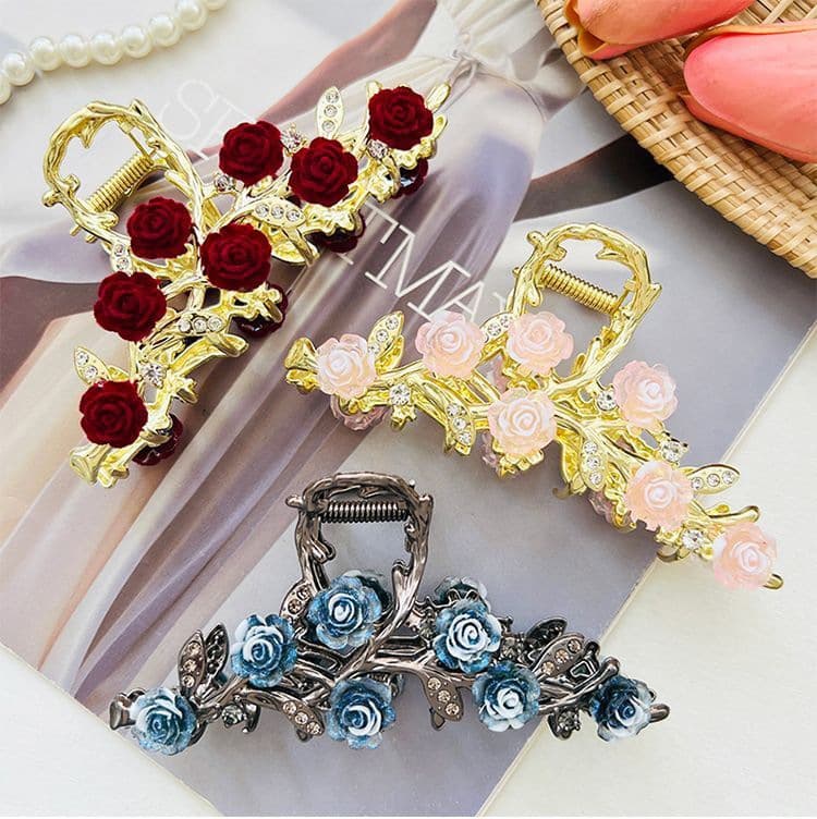 Camellia Hair Claw Clip For The Back Of Head