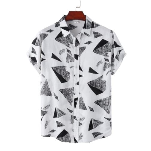 Mens Relaxed-fit Short-sleeve Vintage Shirt