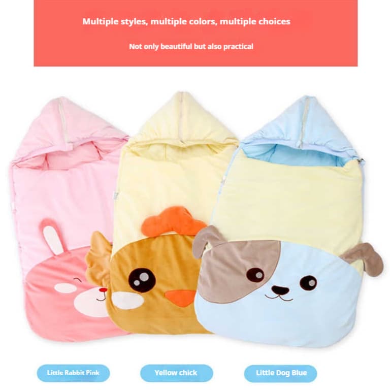 Embracing Autumn And Winter Thick Baby Anti-kick Blanket For Going Out Sleeping Bag