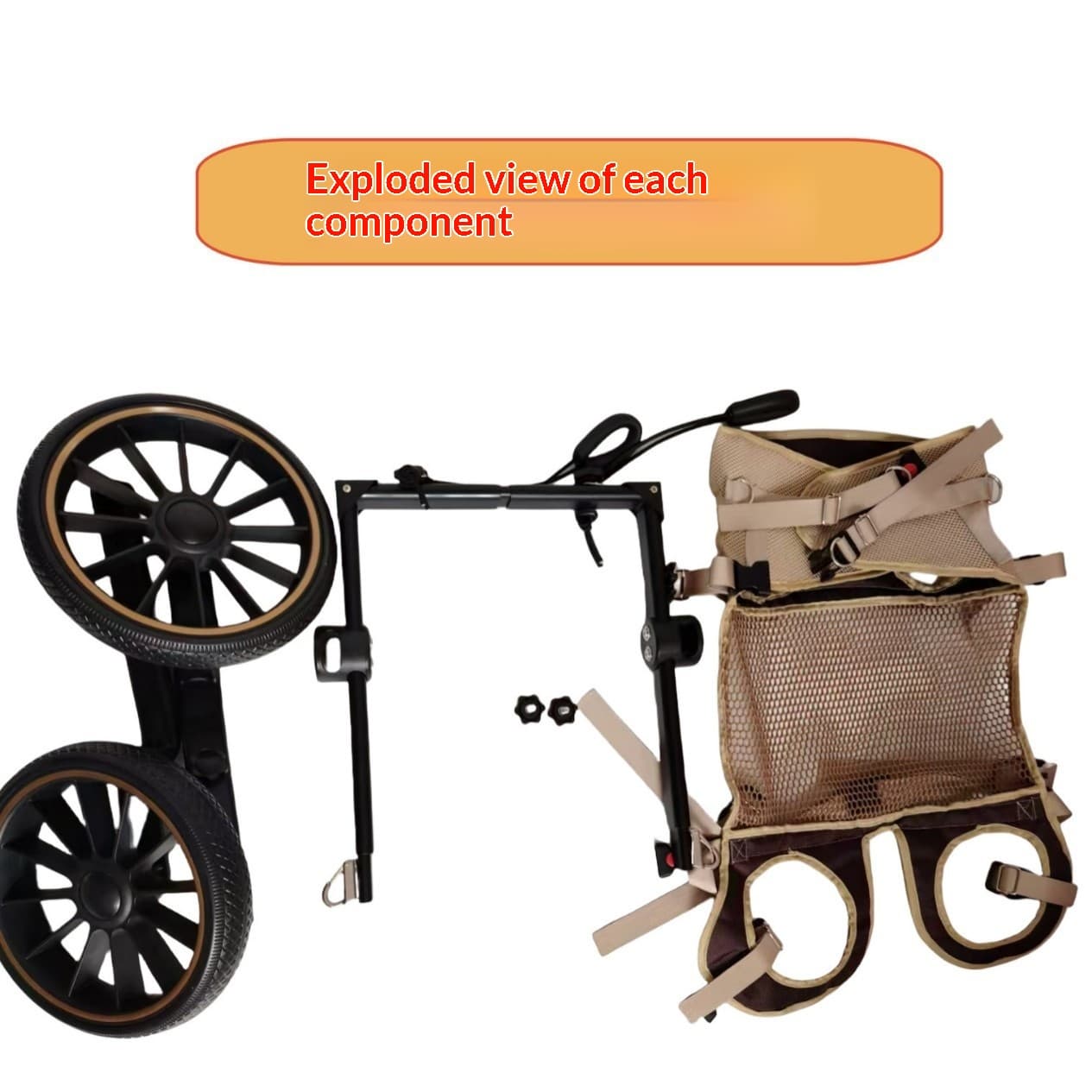 Rehabilitation Training Dog Wheelchair Mobility Aid