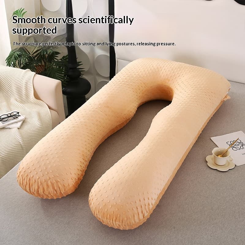 U-shaped Velvet Bean-shaped Maternity Pillow