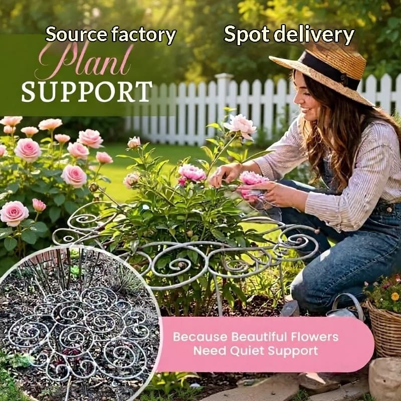 Solid Iron Art Flower Support Stand For Plants