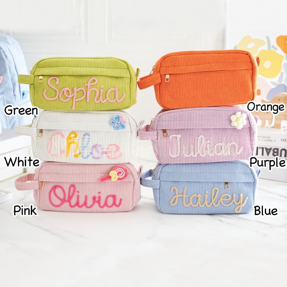 Corduroy Large-Capacity Handheld Makeup Bag
