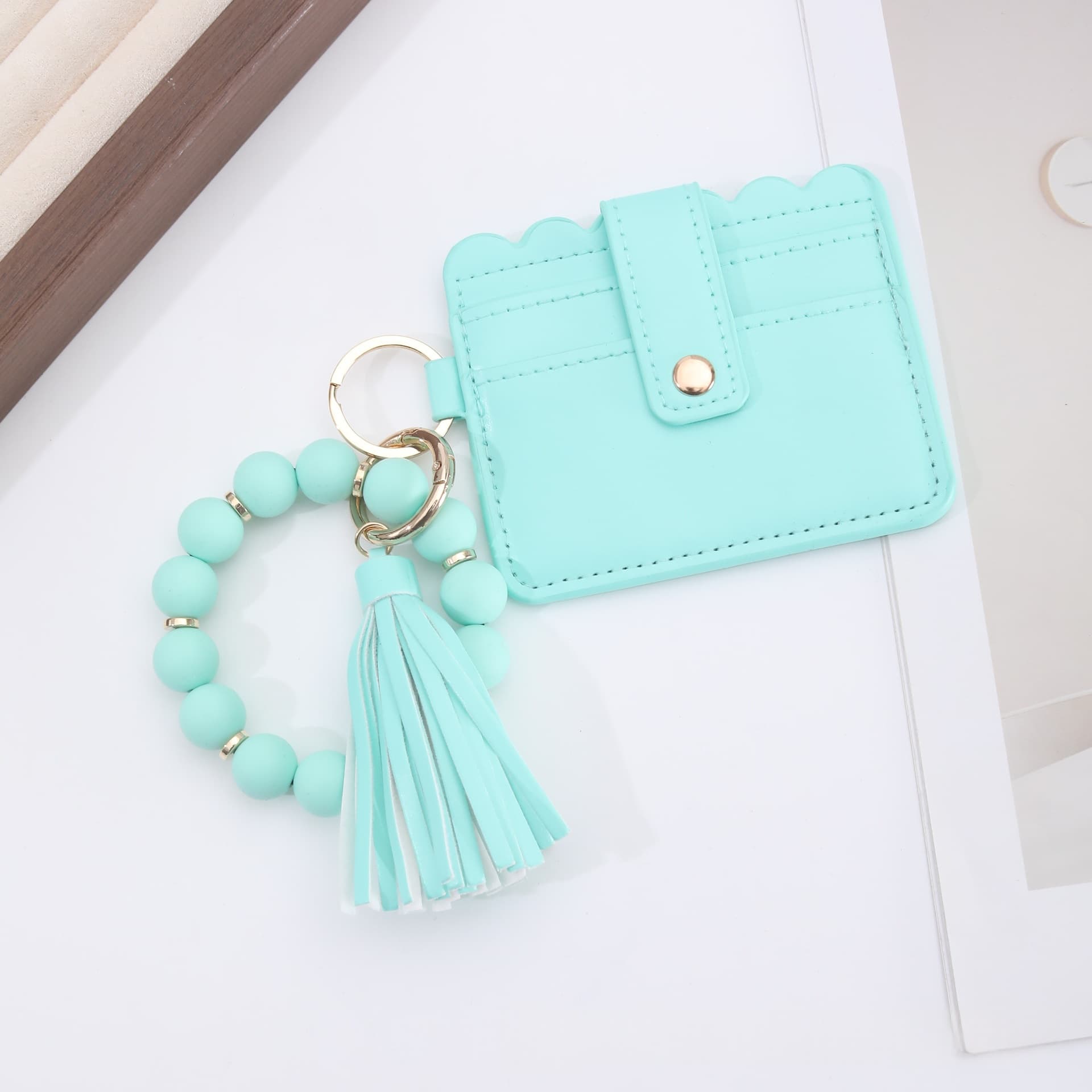 Silicone Bead Bracelet Cardholder Food-grade