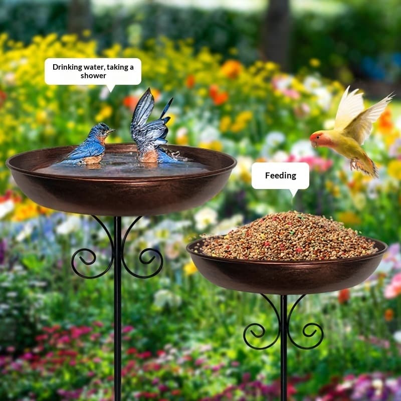 Retro Wrought-iron Decorative Bird Feeder