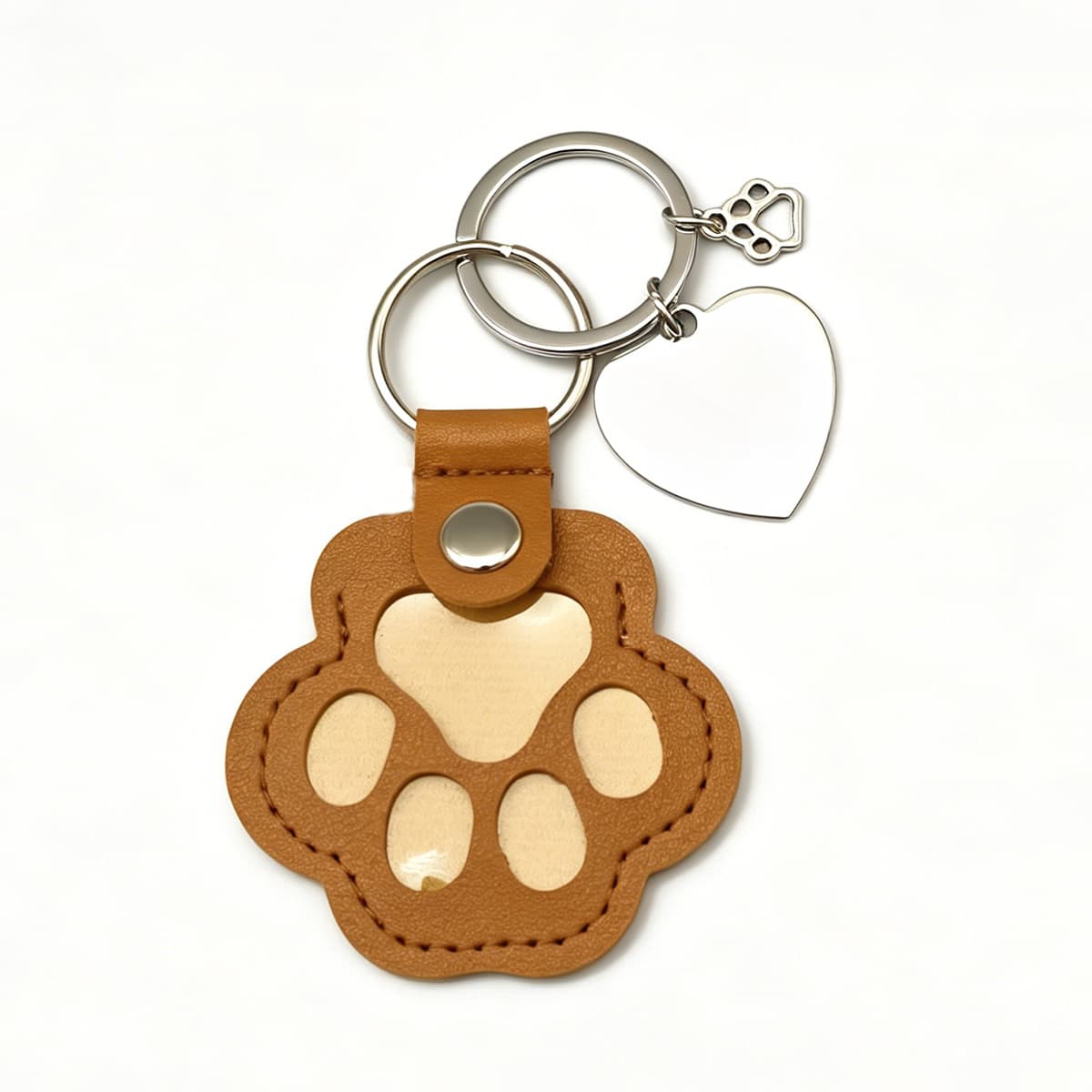 Carved Pet Photo Keychain Pendant