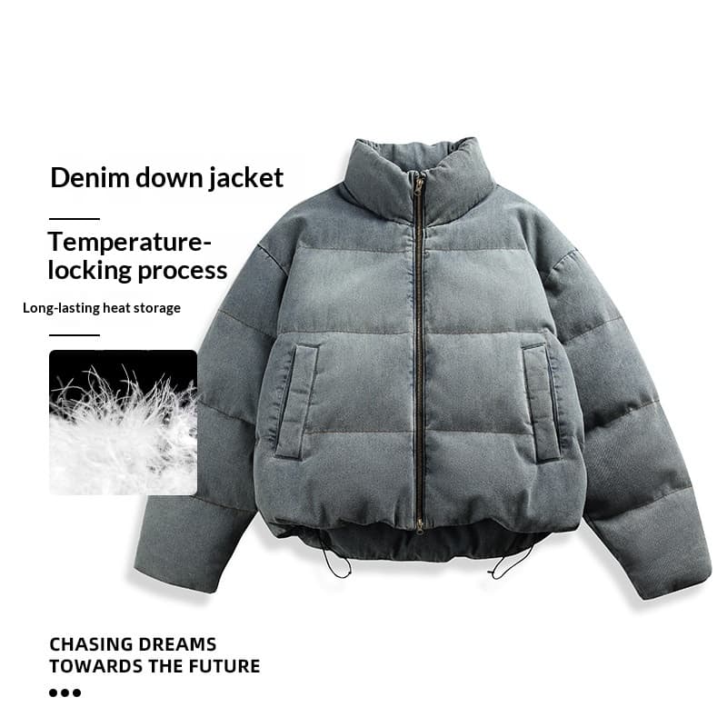 Mens Loose-Fit Padded Down Jacket Outerwear