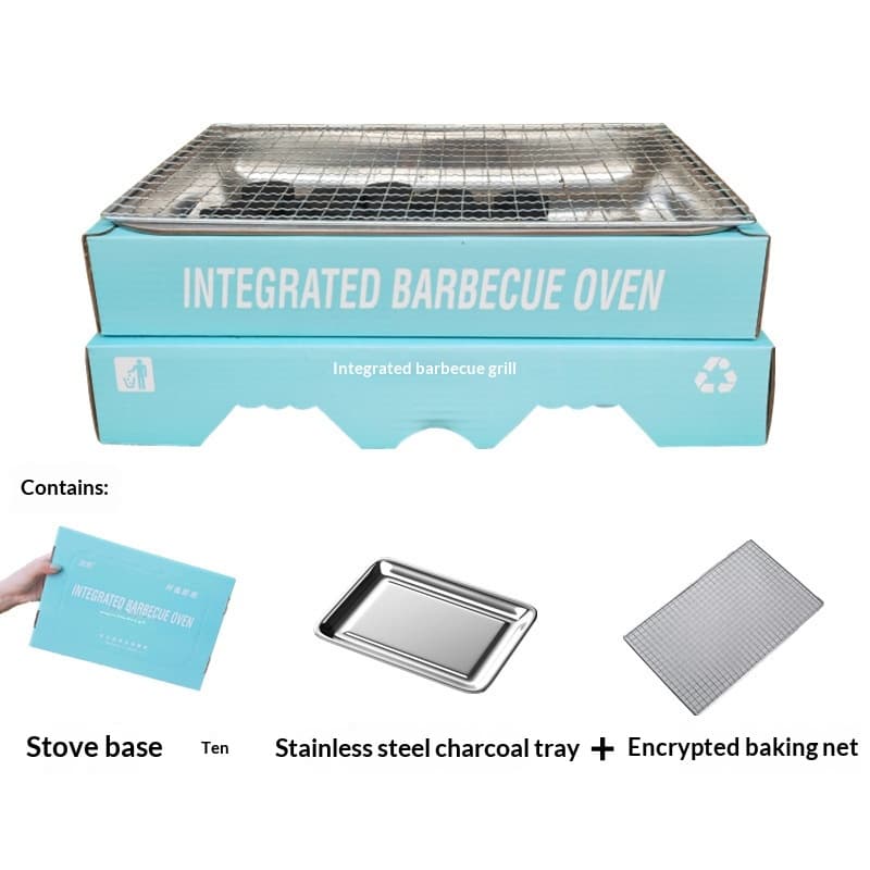 Outdoor Fast-Combustion Charcoal Integrated Barbecue Grill