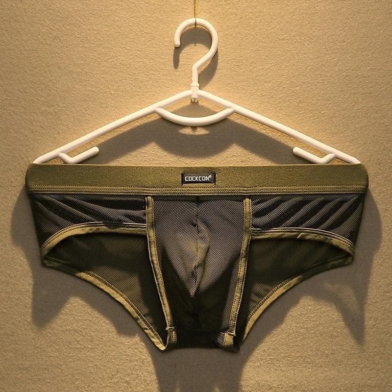 Mens Mesh Underpants With A Bulge Pouch Breathable