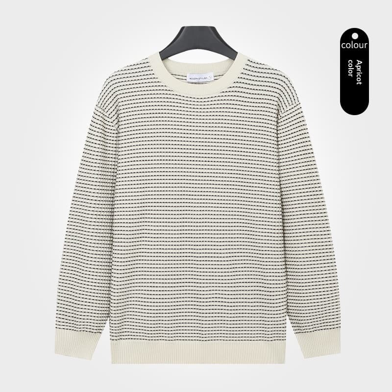 Mens Casual Round-neck Knit Sweater