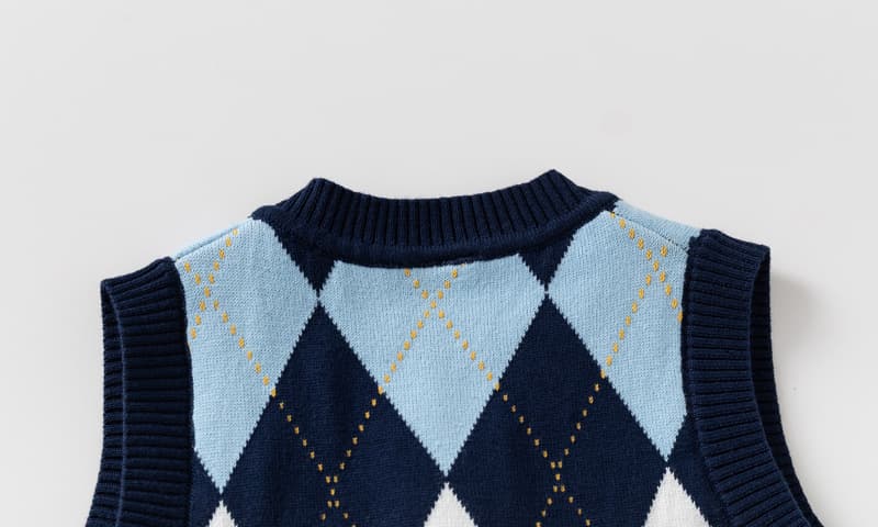Boys Fashionable Lion-Embroidered Knitted Vest